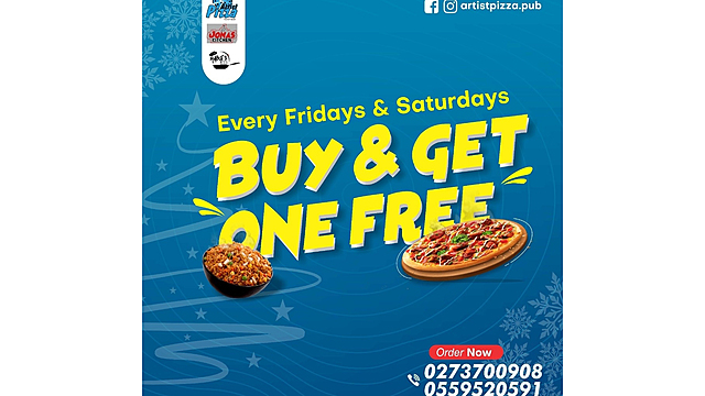 Artist pizza promo