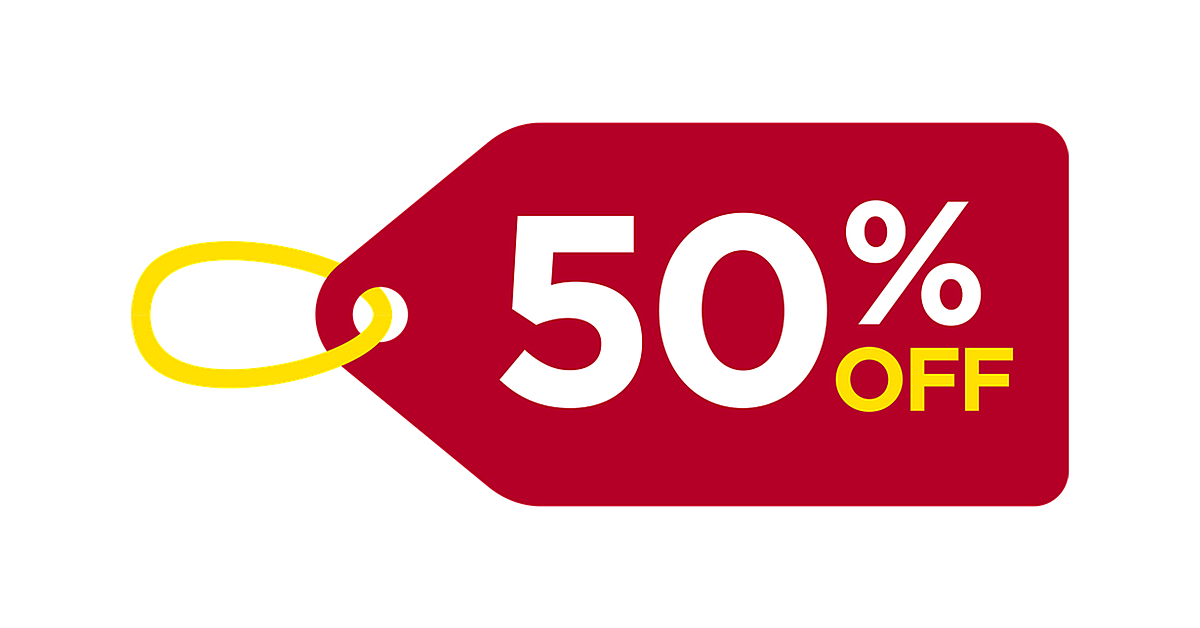 50% OFF Selected Items