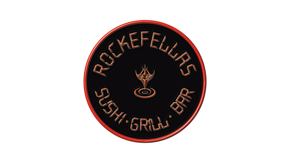 Rockefellas sushi korean restaurant logo