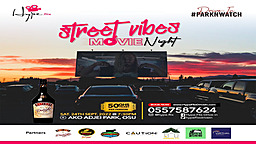 Hypeflix drive in street vibes movie night flyer