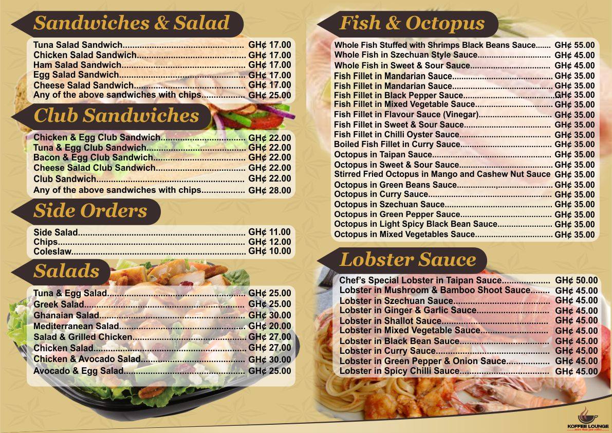 Koffee Lounge Menu and Prices 2