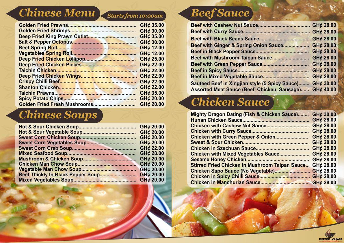 Koffee Lounge Menu and Prices